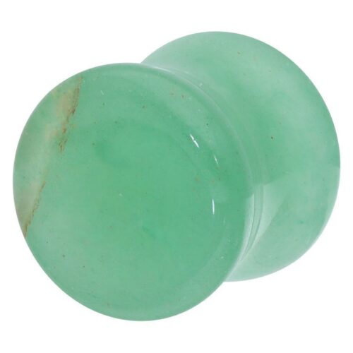 Vihreä kiviplugi, kiiltävä, 6,0 mm, valkoisella taustalla