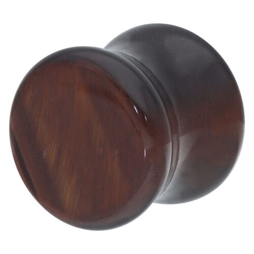 Ruskea kivi-plugi, sileä pinta, korvaan, 6,0 mm koko