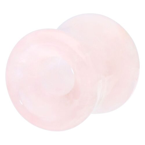 Rosé-värinen kivestä valmistettu tunneli, koko 8,0 mm, valkoisella taustalla