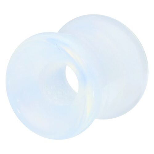 Läpinäkyvä Stardust-tunneli kivestä, koko 8,0 mm, valkoisella taustalla