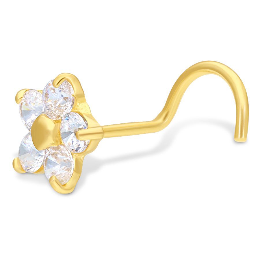 18k Crystal Flower Nosestud 18k Crystal Flower Nosestud