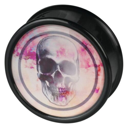 Skull Black Pink Plug