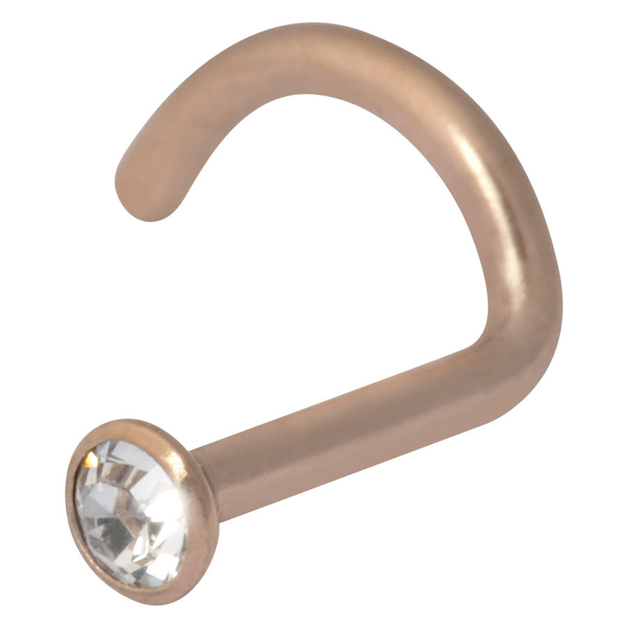 Steel Roseline - Jewelled Nostril Stud Steel Roseline - Jewelled Nostril Stud