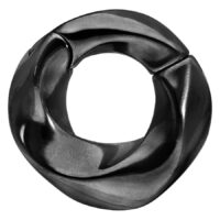 Mustat Twisted korvapainot kirurginteräksestä 316L, 6mm paksuus