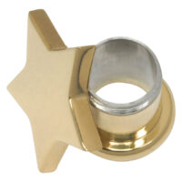 Steel Basicline® Screw Front Fleshtunnel Gold Star