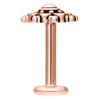 Mandala labret ruusukullassa, push fit ja sisäkierre