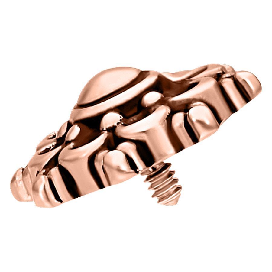 Ruusukultainen Mandala Labret yksityiskohtaisella muotoilulla ja sisäkierteellä