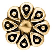 Blossom Labret kultaisessa värissä valkoisella taustalla