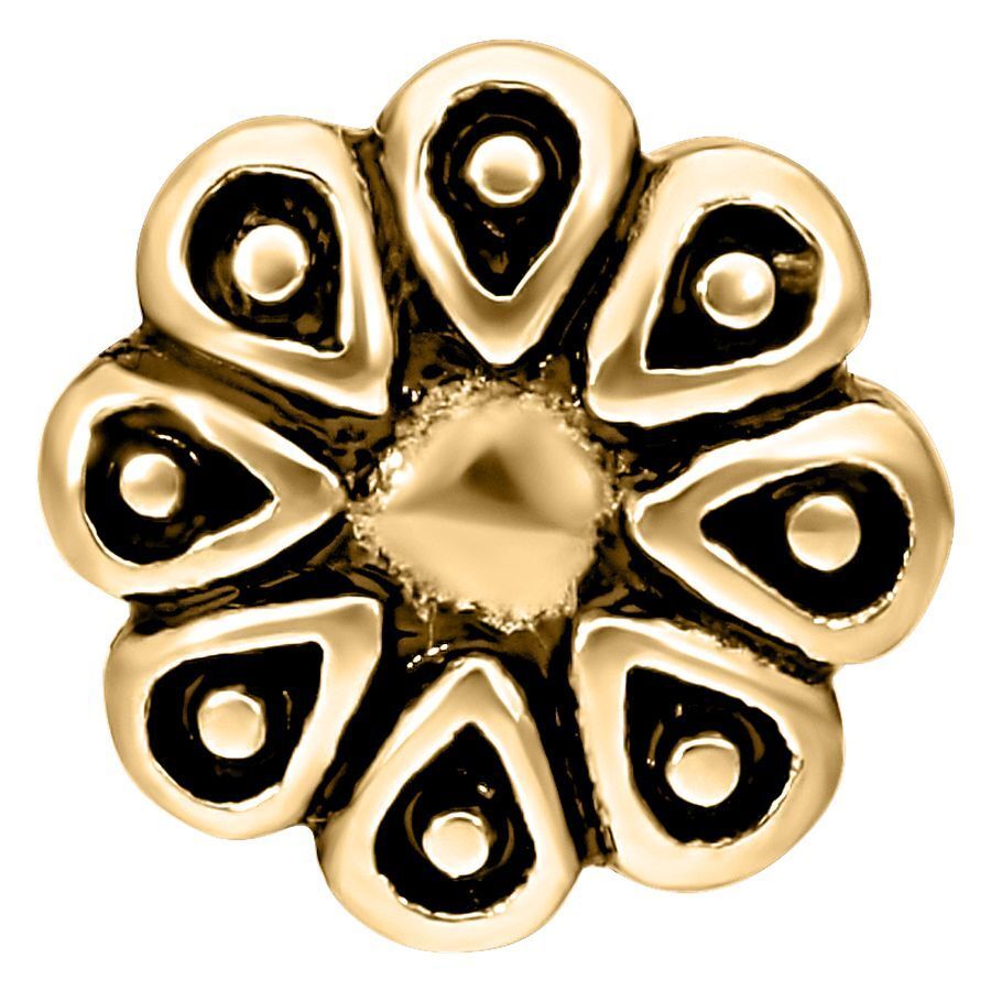 Blossom Labret kultaisessa värissä valkoisella taustalla