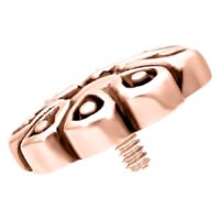 Ruusukultainen Blossom Labret sisäkierteellä valkoisella taustalla