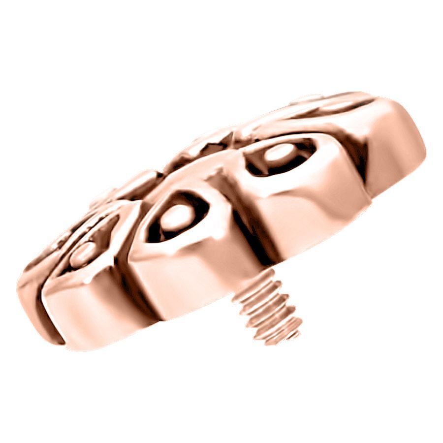 Ruusukultainen Blossom Labret sisäkierteellä valkoisella taustalla