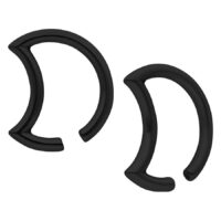 Mustat Moon korvapainot kirurginteräksestä, 35mm halkaisija