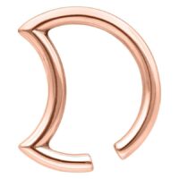 Ruusukultainen Moon korvakoru kirurginteräksestä valkoisella taustalla