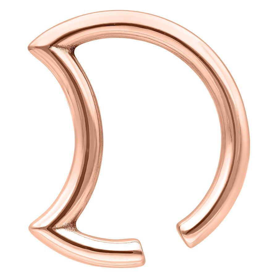 Ruusukultainen Moon korvakoru kirurginteräksestä valkoisella taustalla