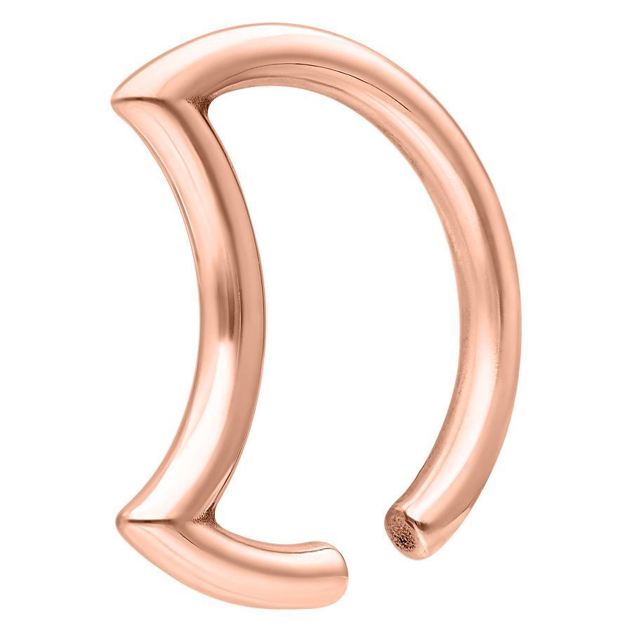 Ruusukultainen Moon korvakorupaino kirurginteräksestä valkoisella taustalla