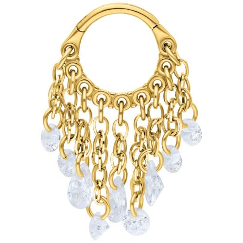 Waterfall Crystal Clicker - Lävistysrengas