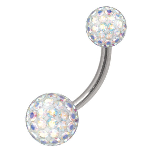 Napakoru Aurora Boreale -kivillä valkoisella taustalla