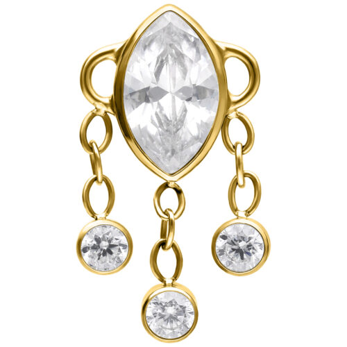 Push Fit Winter Crystals Attachment - Kultainen metalli