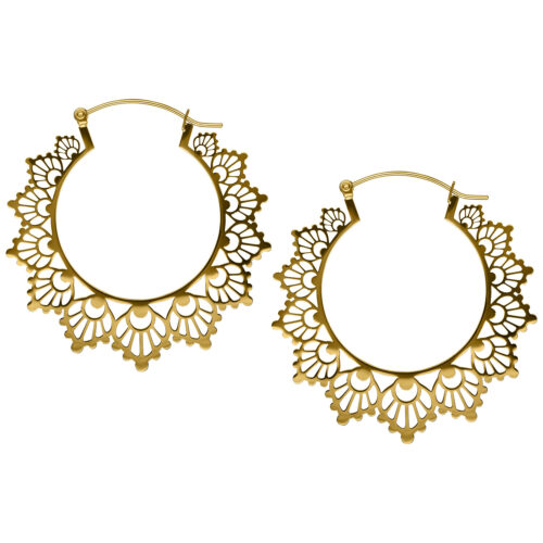 Sunflower Hoops Pair - Kultainen metalli