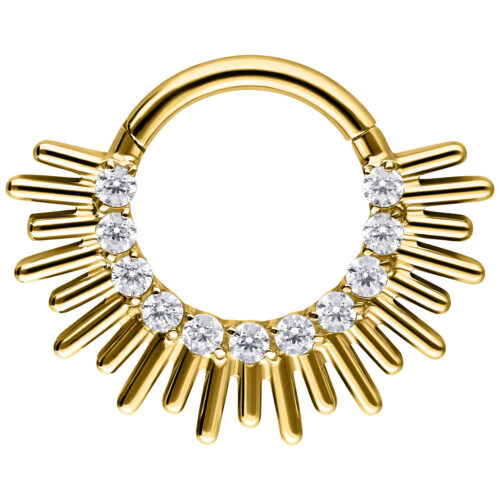 Sun Beams Septum Clicker - Kultainen metalli