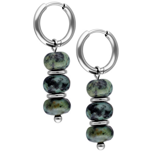 African Turquoise Bubble Hoops - Korvakorut (pari)