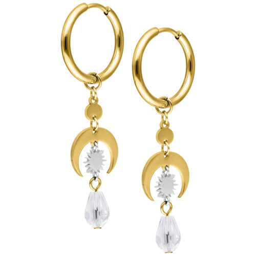 Celestial Light Hoops - Korvakorut (pari) - Kultainen metalli