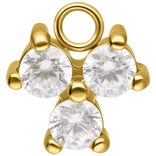 Crystal Trinity Pendant - Kultainen metalli