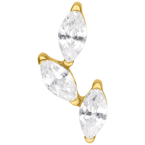 Push Fit Crystal Branch Attachment - Kultainen metalli