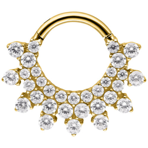 Divine Crystal Septum Clicker - Kultainen metalli