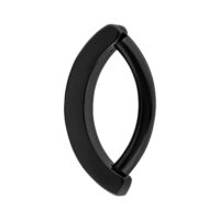 Musta titaaninen napakoru kirkkaalla kristallilla