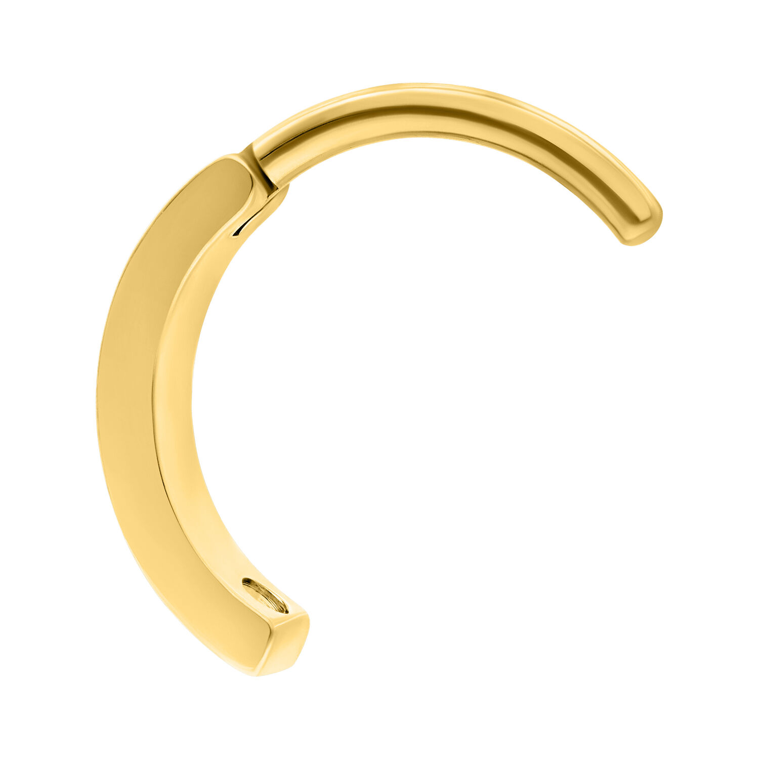 Kultainen napakoru titaanista kristallilla, studiotausta