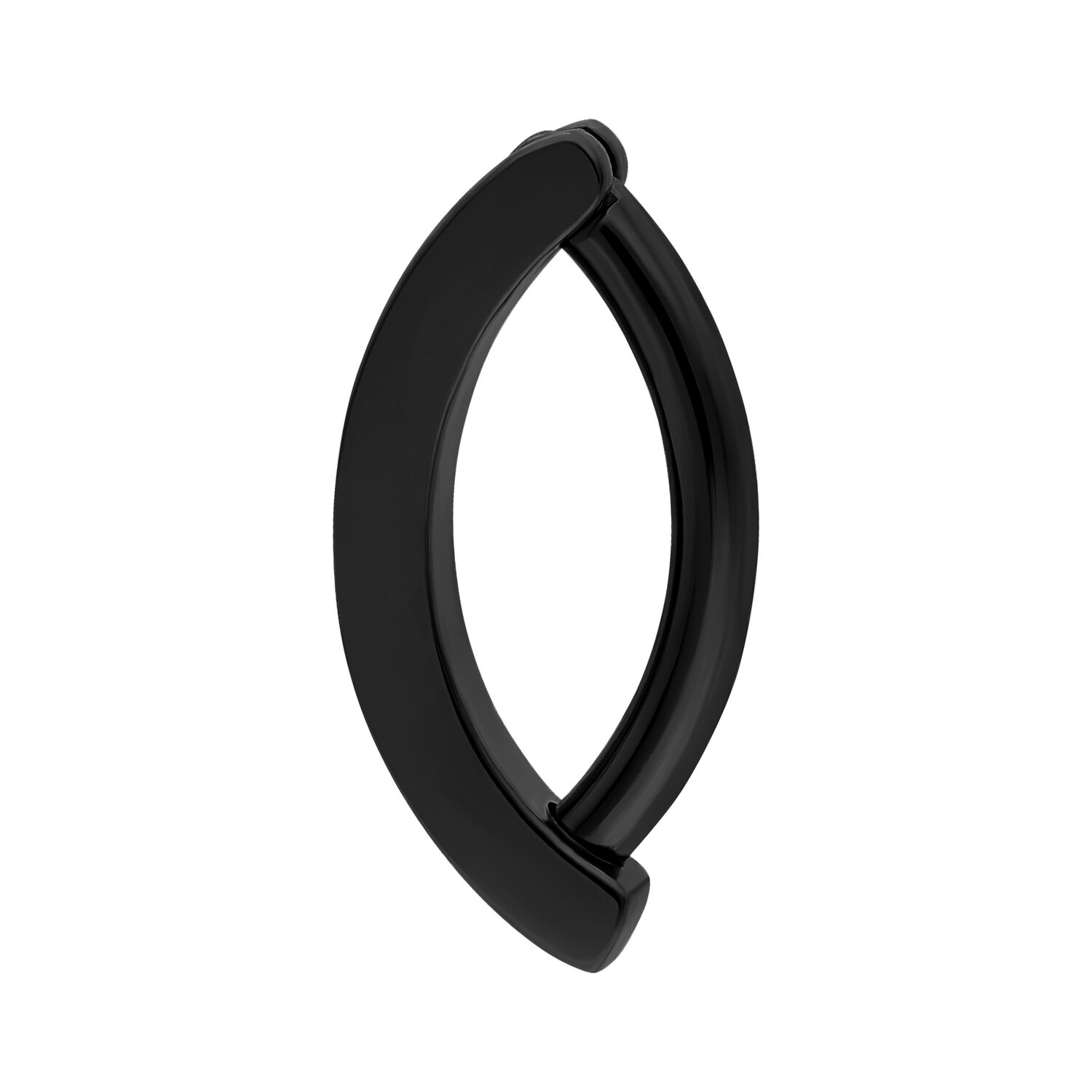 Musta titaaninen napakoru clicker valkoisella taustalla