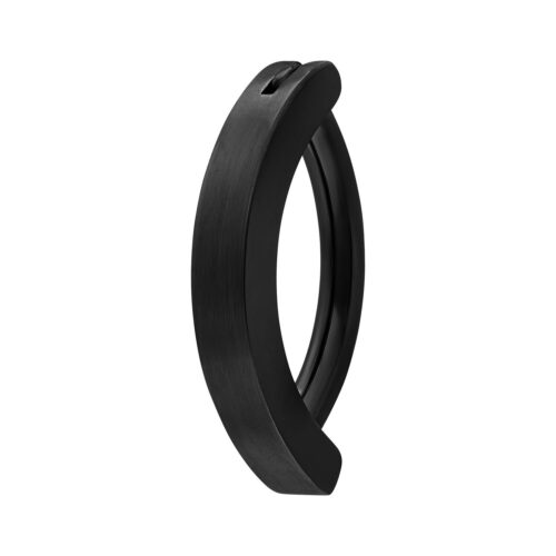 Plain Belly Arch Clicker - saranallinen napakoru - Musta metalli