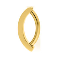 Kultainen napakoru clicker, titaani, valkoisella taustalla