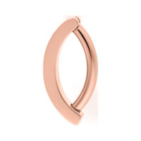 Ruusukultainen napakoru clicker titaania valkoisella taustalla