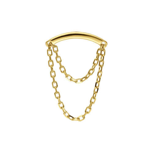 14K Gold Push-Fit Hidden Helix Chain - Kultainen koristeosa