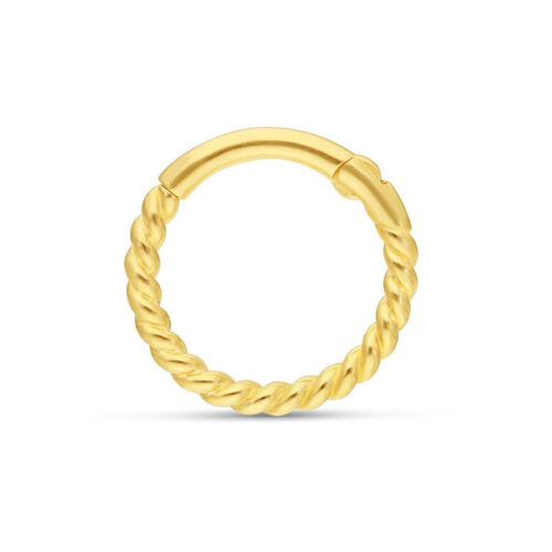 18k Rope Ring - Kultainen lävistysrengas