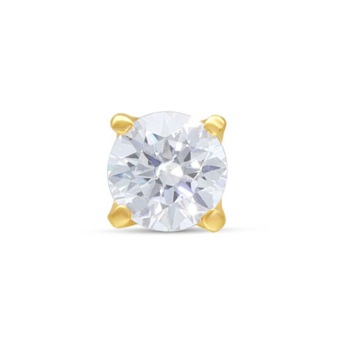 14K kultakärki kirkkaalla kristallilla valkoisella taustalla