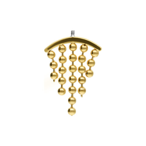 Wildcat® - 18K Internally Bubble Chains Hidden Helix - kultainen koristeosa