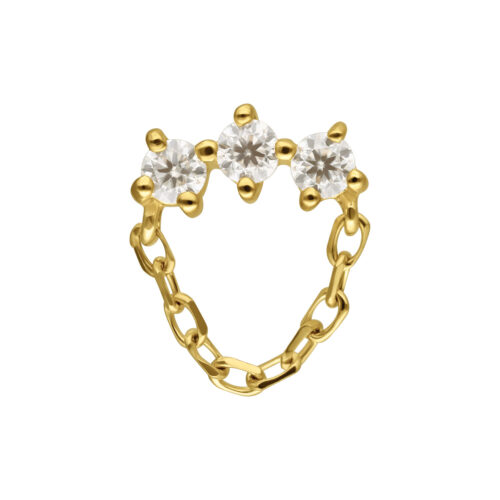 14K Perfect Fit Moissanit Bow with Hanger - Kultainen koristeosa