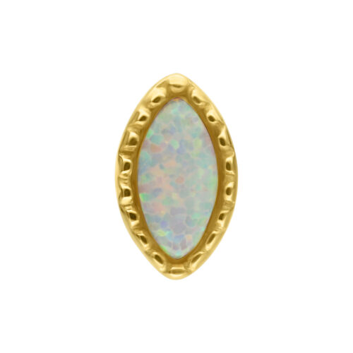 14K Perfect Fit Oval Synthetic Opal - kultainen koristeosa