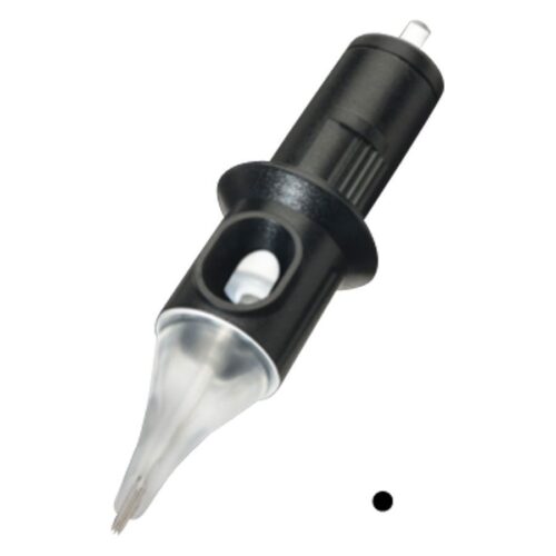 Musta Cheyenne Liner turvaneula, 1 kpl, 0,4 mm neulan paksuus valkoisella taustalla