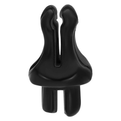 Schwarzer Bioplast-Clip, isoliert auf weißem Hintergrund