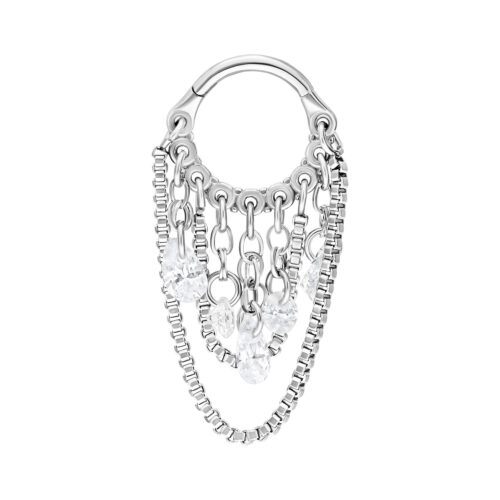 Crystal Snakechain Clicker - Lävistysrengas