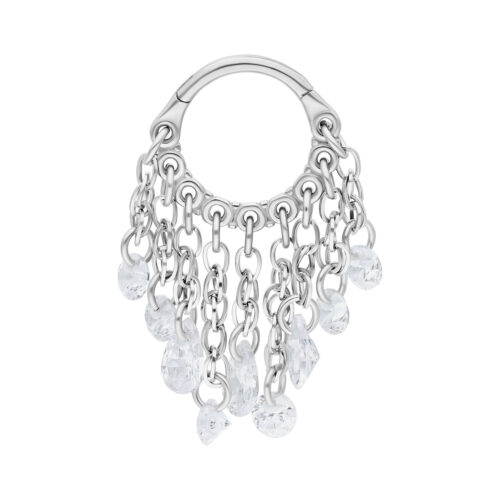 Waterfall Crystal Clicker - Lävistysrengas