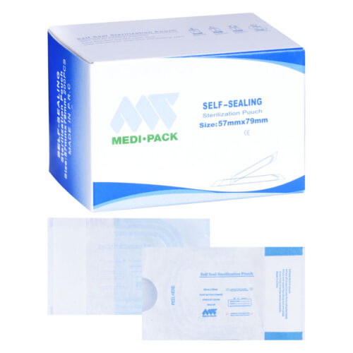 Läpinäkyvät itseliimautuvat sterilointipussit 57 x 79 mm