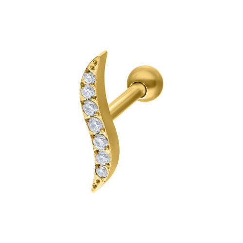 Crystal Wave Earbarbell - Kultainen metalli