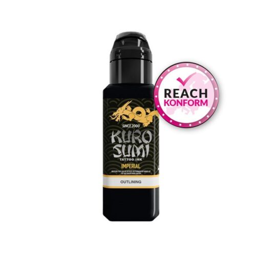 Musta Kuro Sumi tatuointimuste 44 ml valkoisella taustalla