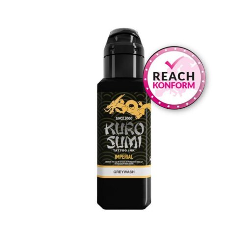 Musta Kuro Sumi Imperial Greywash Tattoo Ink -pullo, 44 ml, REACH-yhteensopivuusmerkinnällä