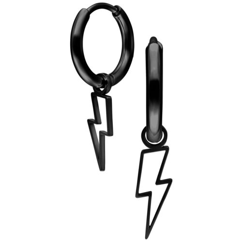 Mini Flash - korvarenkaat (pari) - Musta metalli